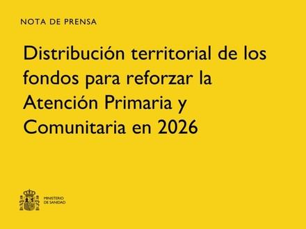 Gobierno destina 172,4 millones de euros para fortalecer la Atención Primaria en 2026