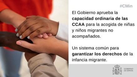 El Gobierno establece un nuevo sistema para la acogida de niños migrantes no acompañados