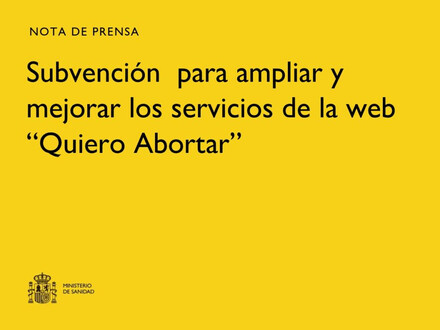 El Gobierno aprueba 300.000 euros para ampliar la web Quiero Abortar