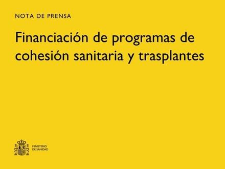 El Gobierno destina más de 50 millones de euros a salud y trasplantes en comunidades autónomas
