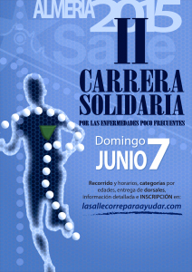 Sólo quedan dos días para inscribirse en la II Carrera Solidaria por las Enfermedades Poco Frecuentes